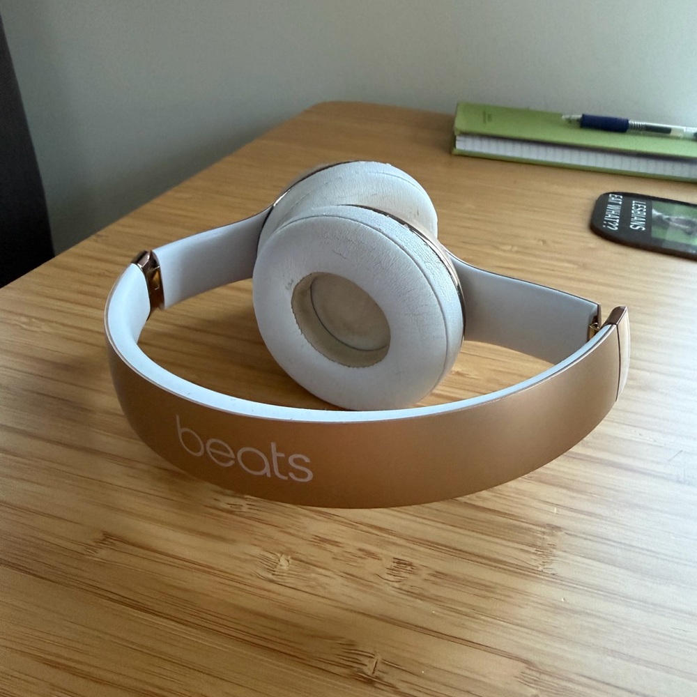 Beats by Dre pink and White Over-Ear Headphones